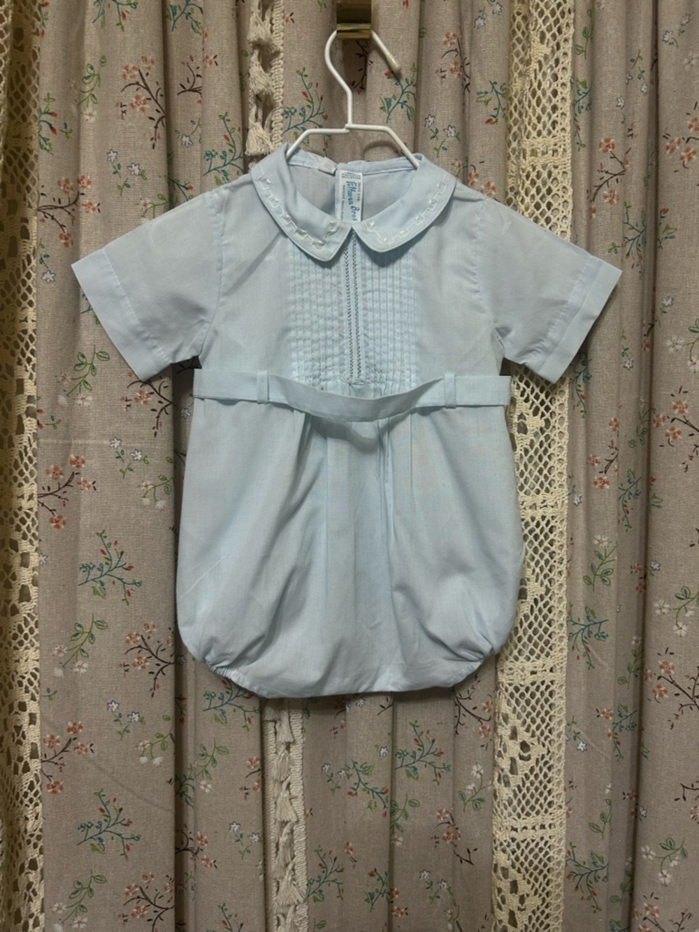 Classic Baby One-Piece Romper in Light Blue